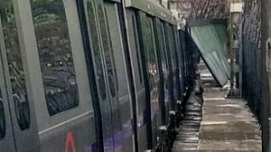 Railing falls on metro tracks on Violet Line due to rains; services affected