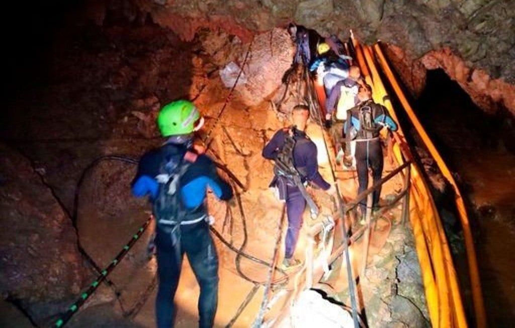 Six out of 12 schoolboys rescued out of flooded Thailand cave, reports Reuters