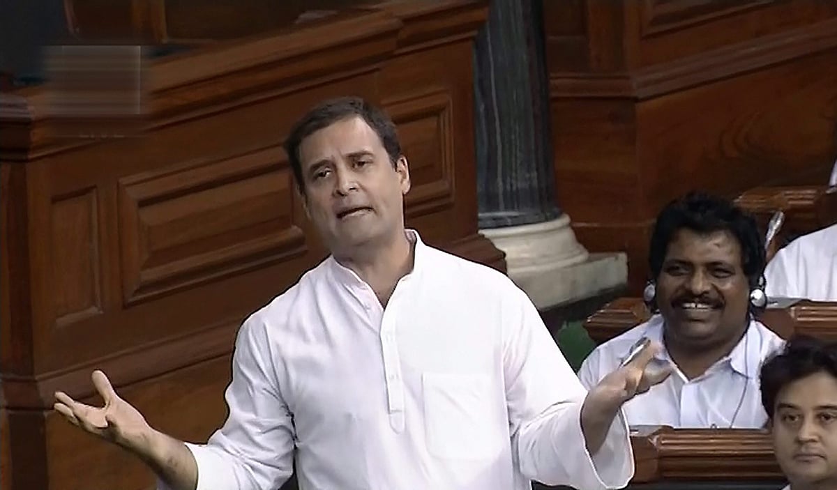 Rahul Gandhi strikes at the RSS and the ‘Mukhauta’ (mask) in his address 