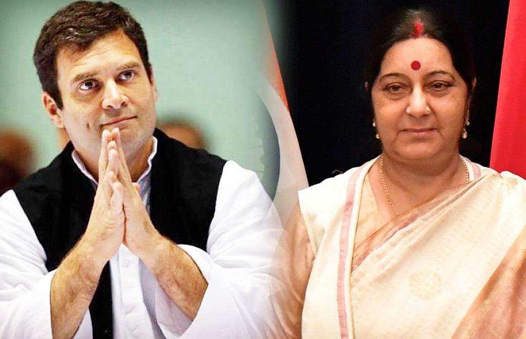 Rahul Gandhi slams Sushma Swaraj for buckling before Chinese on Doklam