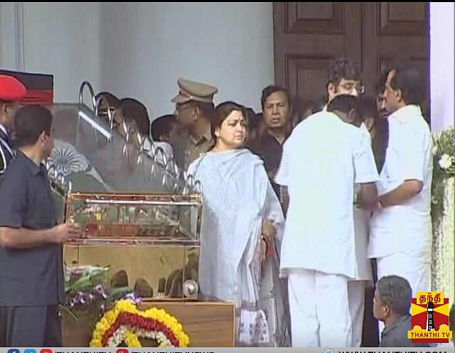 Live Updates: M Karunanidhi laid to rest on the Marina Beach