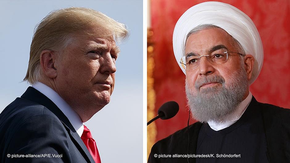 Presidents Donald Trump of the United States (left) and Hassan Rouhani of Iran