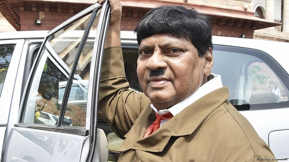 TDP MP’s costume a message to  PM Modi not to follow Hitler