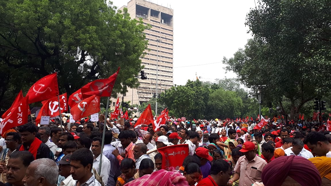 Farmers, labourers rally against Modi govt; demand pro-farmer policies