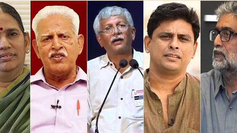 Human rights activists Sudha Bharadwaj, Varavara Rao, Vernon Gonsalves, Arun Ferreira and Gautam Navlakha