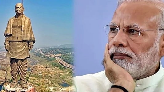 Gujarat: Posters depicting Modi, Statue of Unity torn, blackened