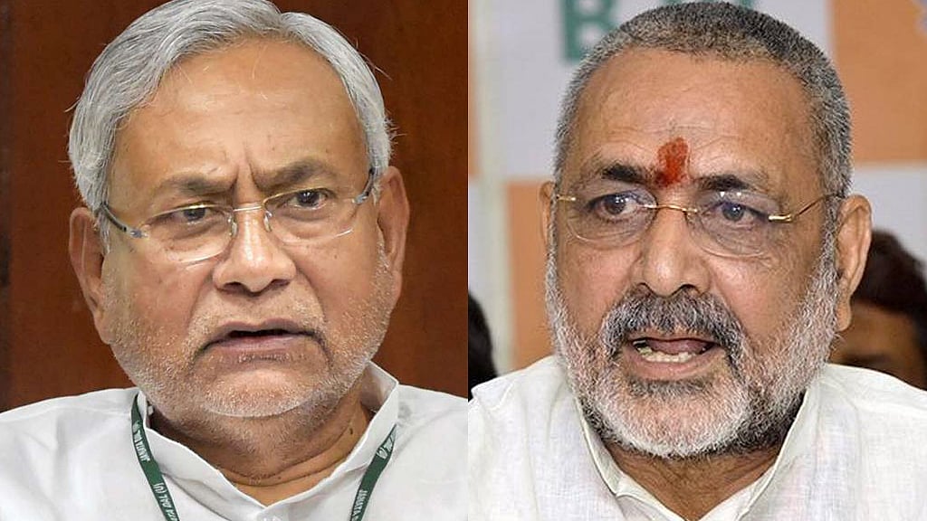 Chief Minister Nitish Kumar, BJP minister Giriraj Singh