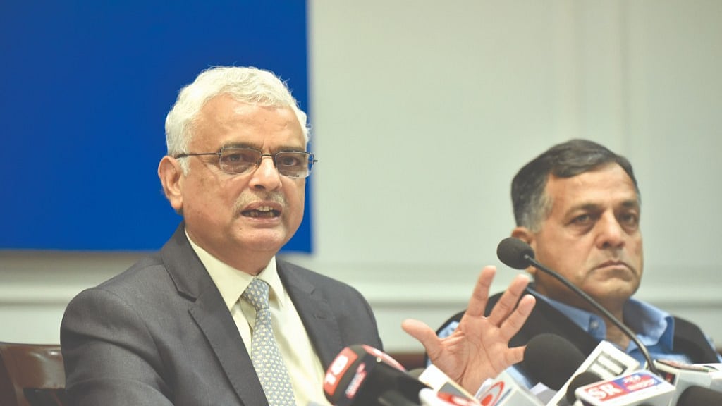 Chief Election Commissioner OP Rawat addresses a press conference &nbsp;
