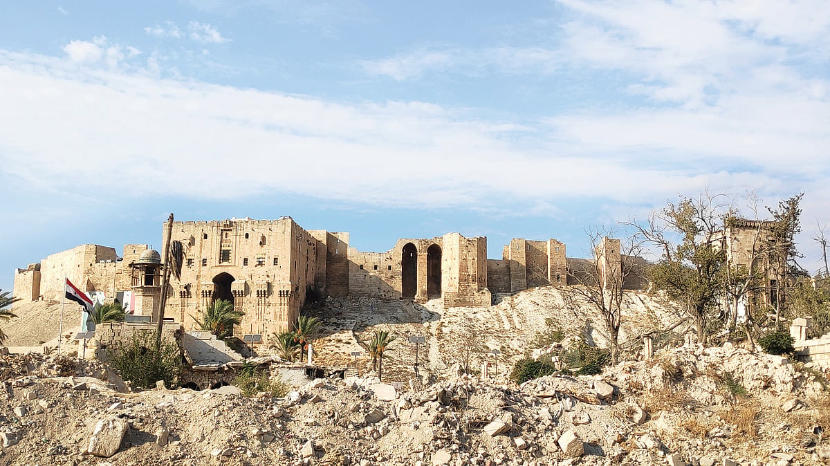 The famed Aleppo Citadel that has survived the conflict
