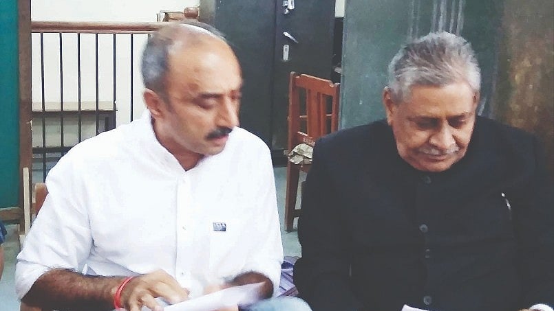 Former IPS officer Sanjiv Bhatt with his lawyer (file photo)