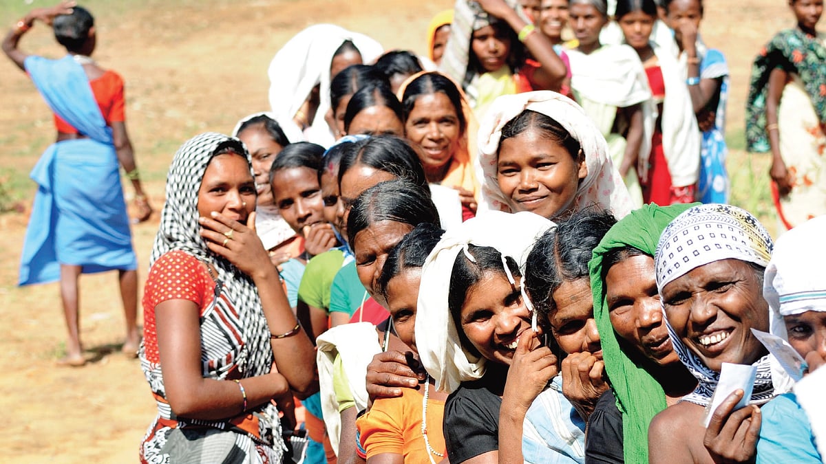 People queue up to vote as polls open in Chhattisgarh