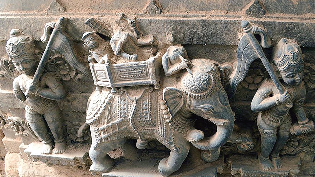 An ancient idol from a demolished temple