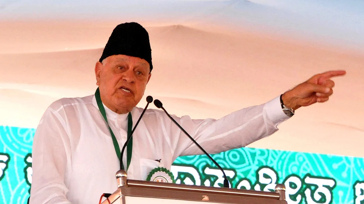 National Conference President Farooq Abdullah (a file picture) 