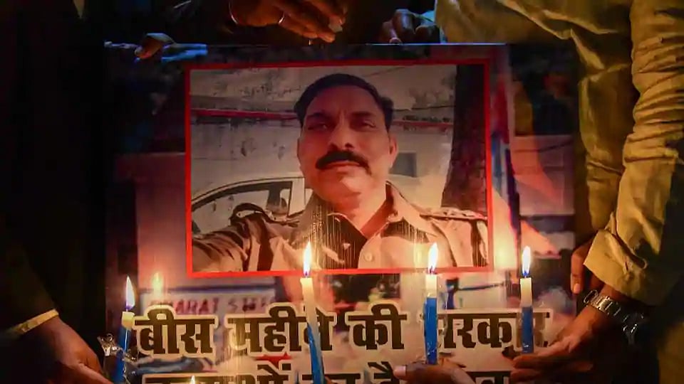 Police officer Subodh Singh who was shot in Bulandshahr