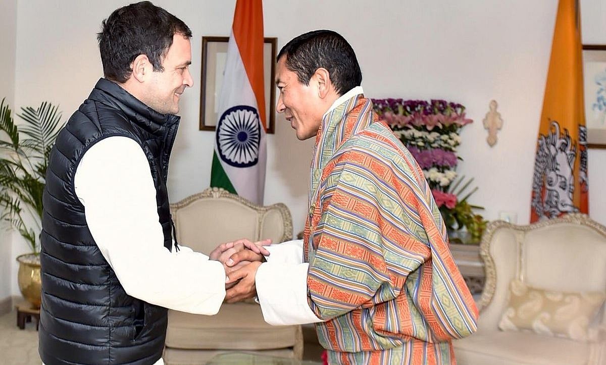 Rahul Gandhi meets visiting Bhutanese PM Lotay Tshering