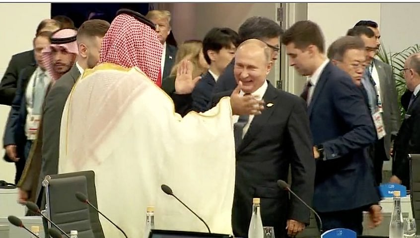 Watch: Putin and Saudi crown prince high five