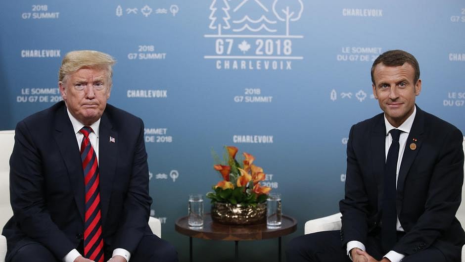France President Emmanuel Macron and US President Donald Trump