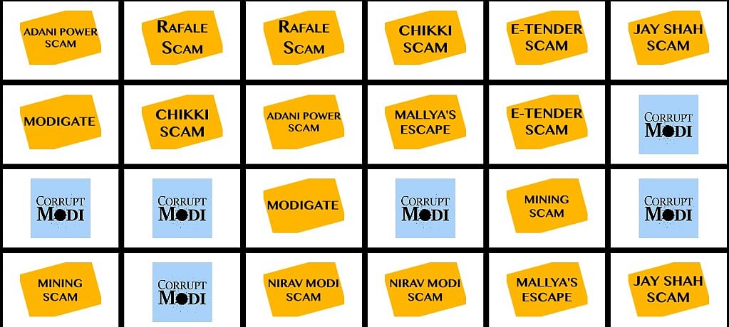 While speculation continues on the 3 CMs, Congress releases ‘Corrupt Modi’ memory game