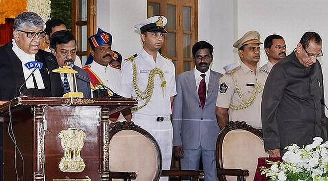 Justice TBN Radhakrishnan sworn in as First Chief Justice of Telangana High Court