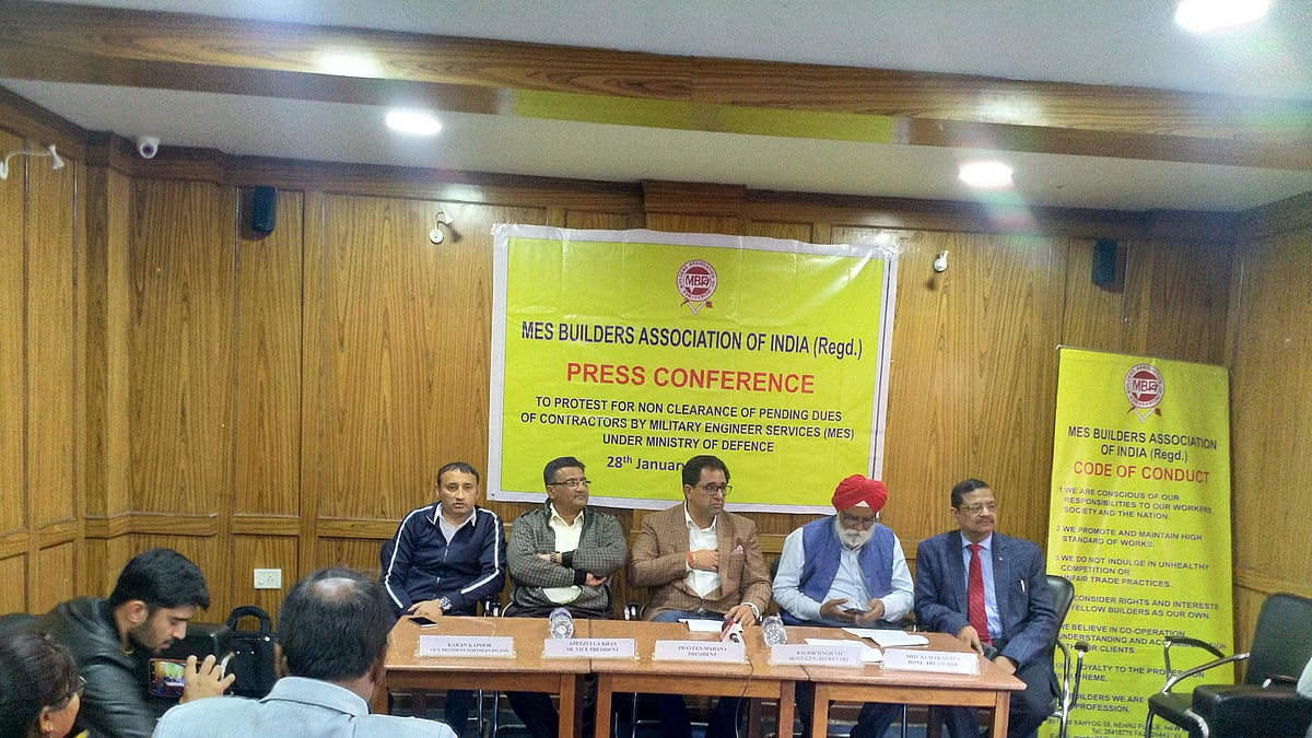 MESBAI office-bearers during a press conference in New Delhi on Monday