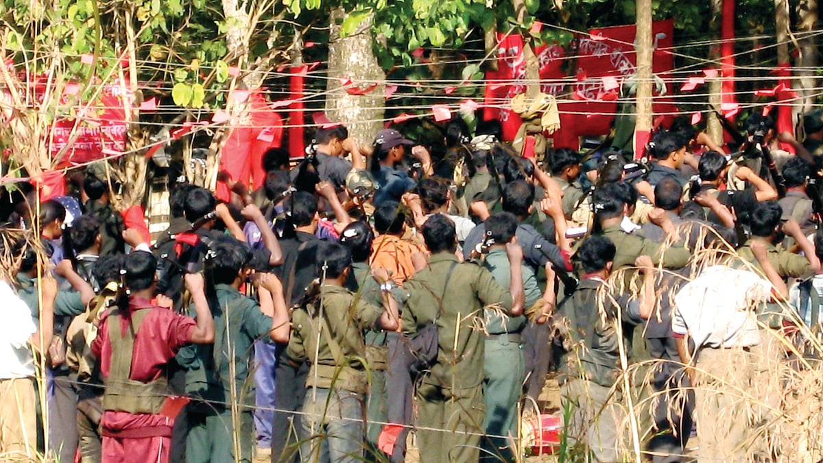 Maoist conference in a forest