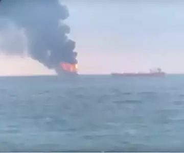 Two ships carrying Indian crew catch fire in Kerch Strait in Russia, 11 dead