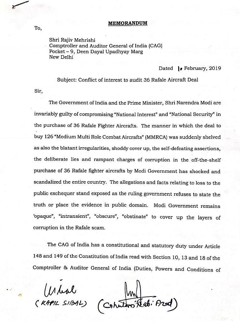 Congress accuses CAG Mehrishi of conflict of interest, demands he recuses himself from Rafale deal report