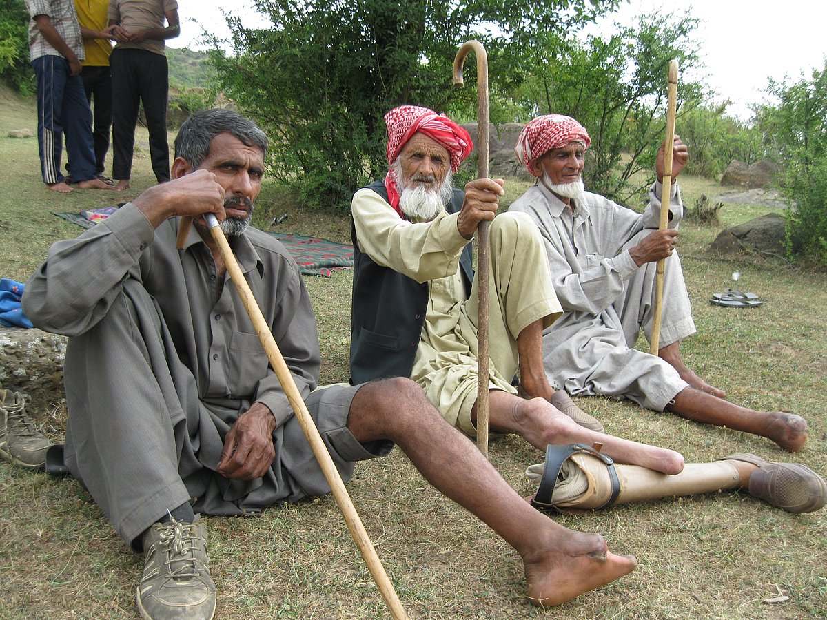 From right to left, Hadaith Ullah, Mirza Khan and Mohammad Khan in Balakote.