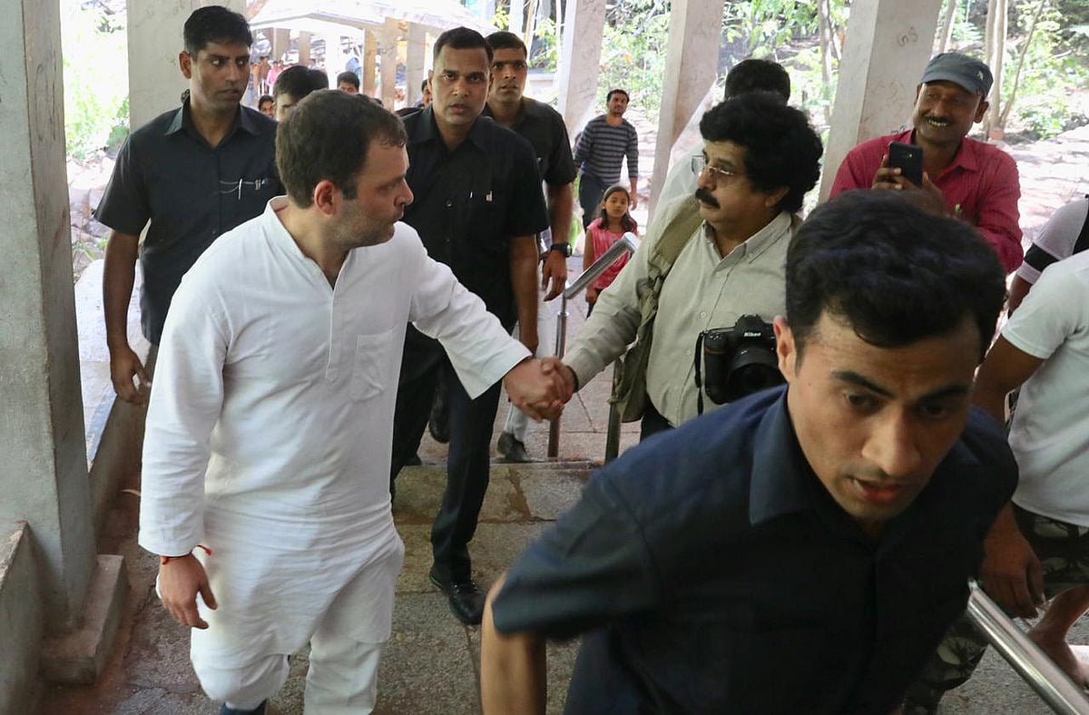  Rahul Gandhi in Andhra Pradesh, treks Tirumala hills, prays at Lord Balaji temple