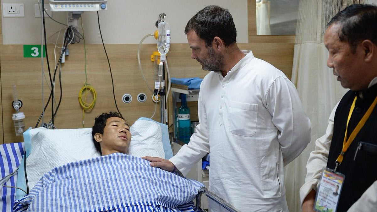Rahul Gandhi meets victims of Arunachal violence in Guwahati hospital