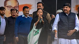 Opposition leaders take part in mega rally organised by AAP in Delhi; BJP govt seen as “threat to democracy”