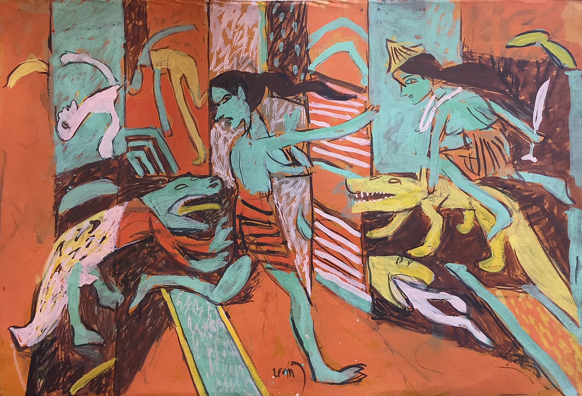 ‘Women seen and remembered’: KG Subramanyan’s  euphoric splash of colours