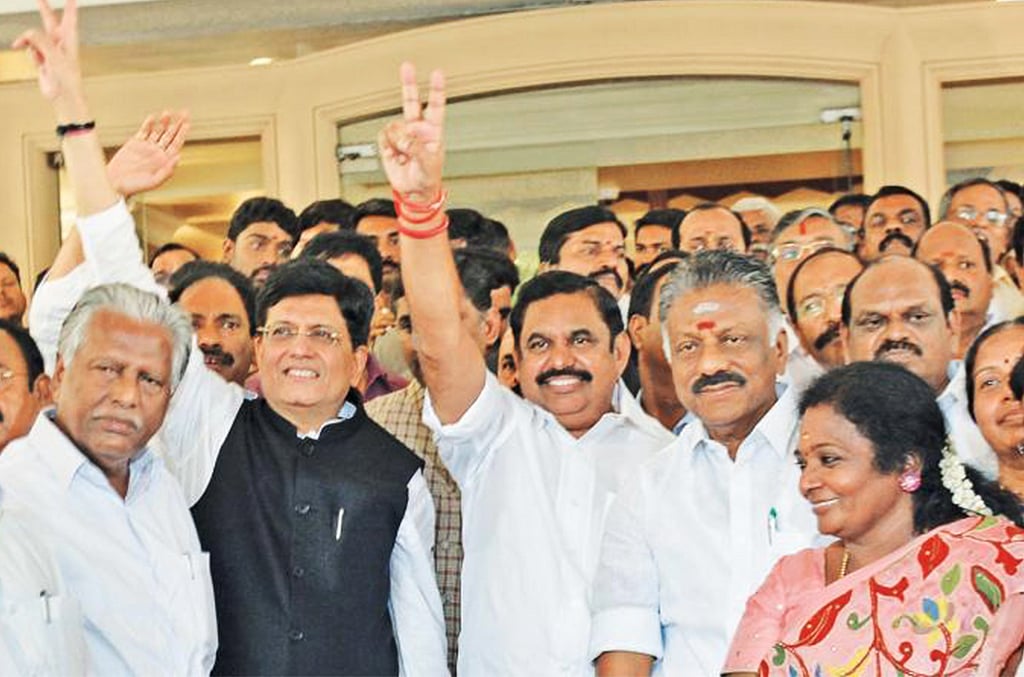 Tamil Nadu: Is AIADMK in a losing alliance with BJP-PMK? Piyush Goyal’s victory sign is premature