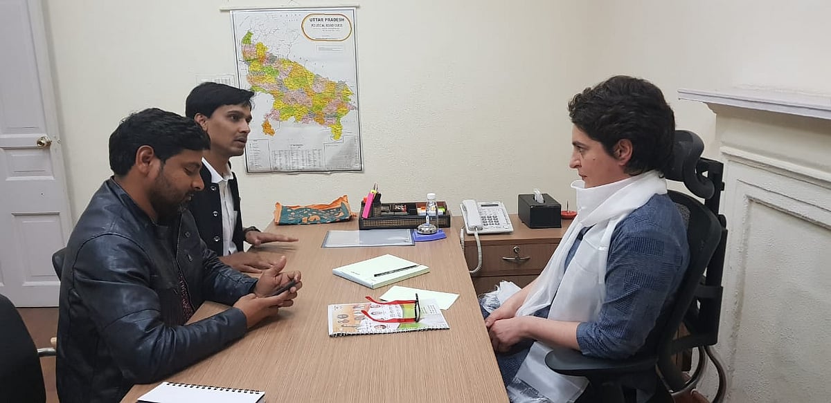 Priyanka Gandhi takes charge as Congress general secretary Uttar Pradesh (East) at AICC