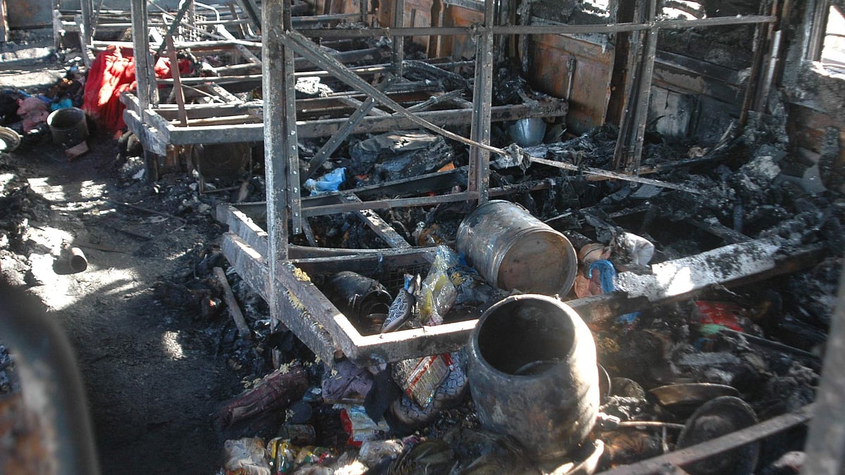 Gutted boggies of Delhi-Atari train. The 2007 Samjhauta Express bombing was a terrorist attack that occurred around midnight on 18 February 2007 near Panipat city, 80 kms north of New Delhi.