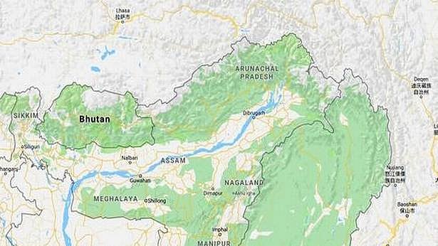 A Google Maps image of Arunachal Pradesh (Representative Image)