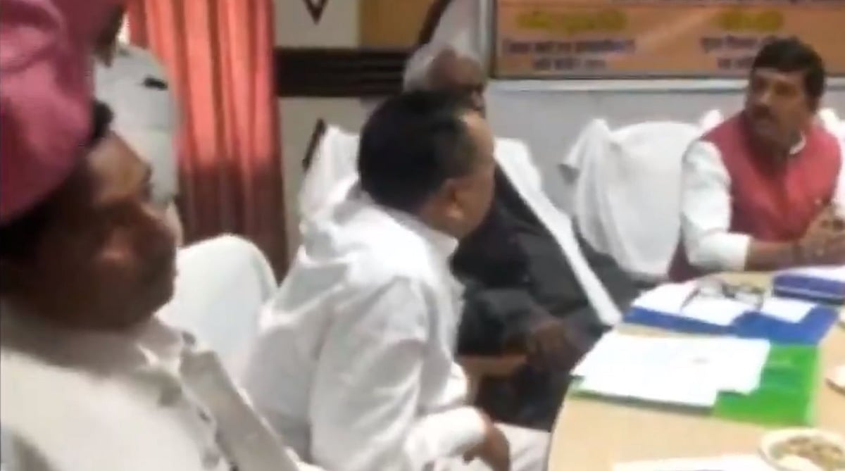 Watch: BJP MP in Uttar Pradesh thrashes BJP MLA with a shoe; legislator demands his arrest