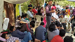 Students go on hunger strike protesting against JNU admin’s decision to conduct online entrance exams