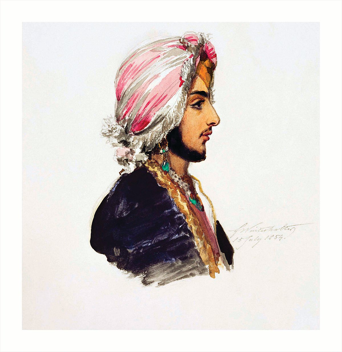 Portrait of Prince Victor Albert Duleep Singh by George Richmond&nbsp;