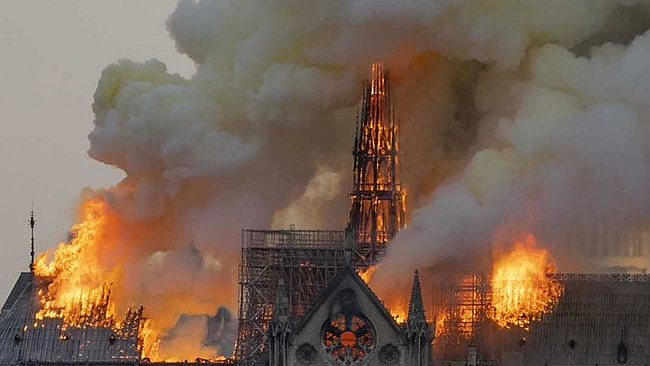 Notre-Dame of Paris ‘saved’ after fire destroys steeple