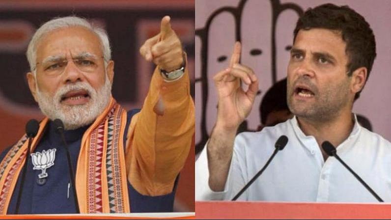 Prime Minister Narendra Modi (L) and Congress leader Rahul Gandhi (R)