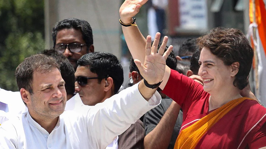 Rahul Gandhi along with his sister Priyanka Gandhi (Photo: NH File Photo)