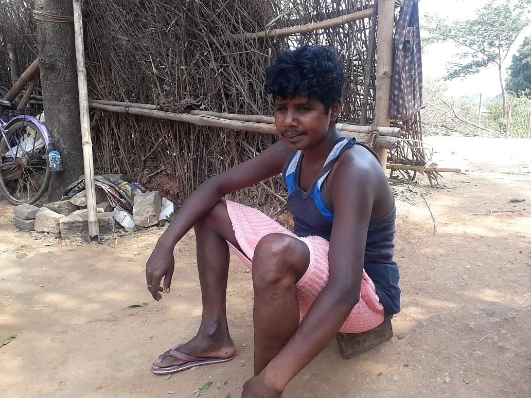 Raghu Munda who was picked up by the police in Khunti, Jharkhand