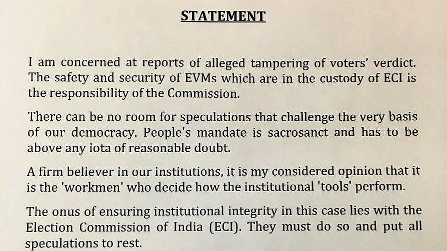 Former President Pranab Mukherjee expresses concern on EVM tampering reports 