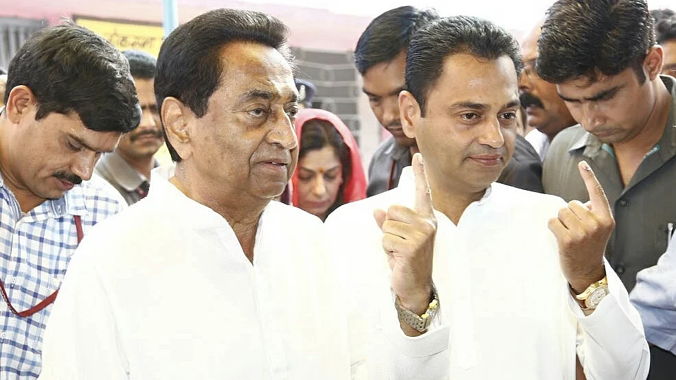 Kamal Nath and Nakul Nath (IANS)