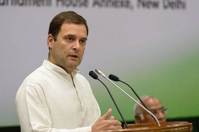 Don’t be disheartened by fake exit polls, Rahul tells party workers 