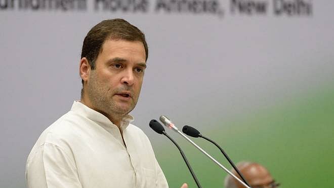 Don’t be disheartened by fake exit polls, Rahul tells party workers