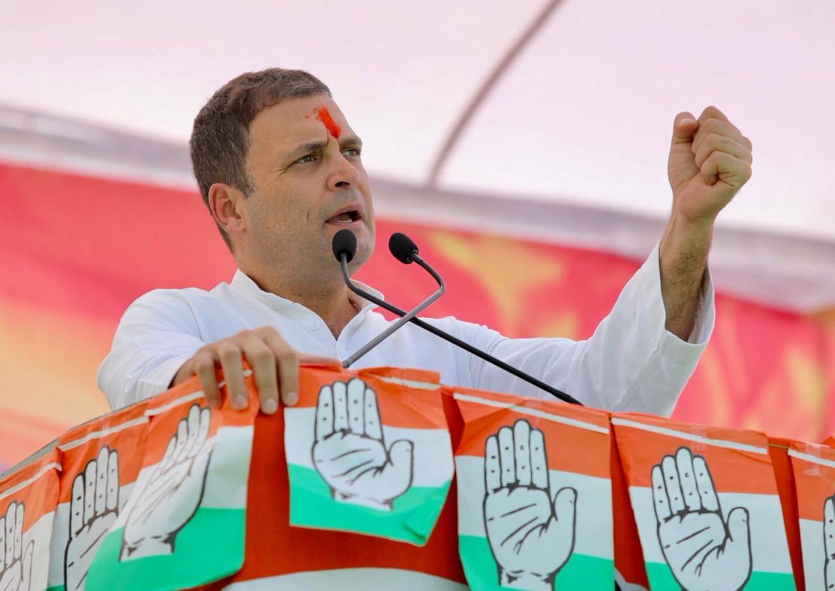 Congress President Rahul Gandhi at Morena rally in Madhya Pradesh (Social Media)