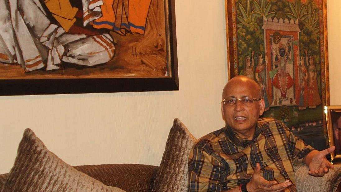 Congress spokesperson Abhishek Manu Singhvi during his interaction with National Herald/ Photo by Vipin