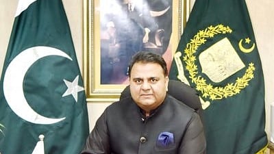 Pakistan’s Minister for Science and Technology Fawad Chaudhry (IANS Photo)
